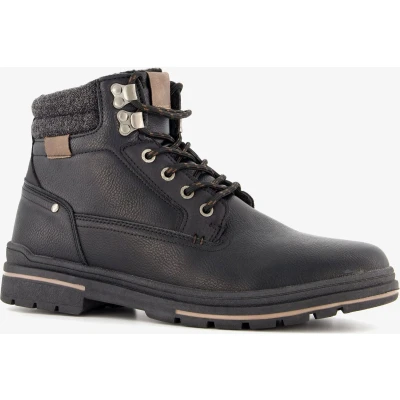 Afbeelding van Blue Box heren veterboots zwart Maat 43 Uitneembare zool