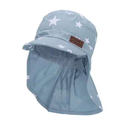 Afbeelding van Sterntaler Unisex kinderen pet met klep nek. Sterren kindermuts, hemelsblauw, Normaal, hemelsblauw