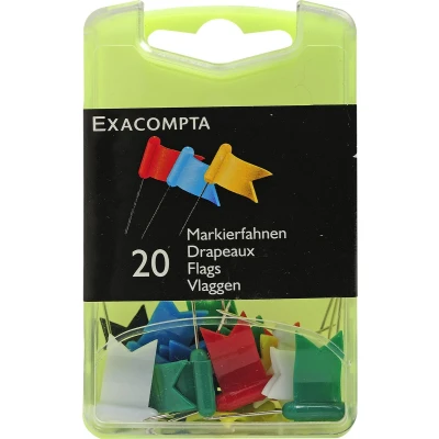 Afbeelding van Exacompta Doos met 20 vlagspelden tiphoogte 16 mm