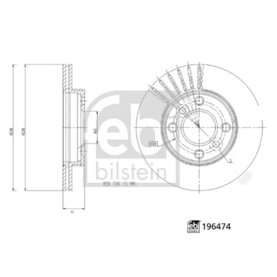 Afbeelding van Remschijf FEBI BILSTEIN 196474