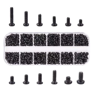 Afbeelding van INCREWAY 660 stuks PC schroeven, M2/M2.5/M3 koolstofstaal vernikkeld zwart computer laptop schroeven assortiment set reparatieaccessoires voor IBM HP Dell Lenovo Samsung Sony Toshiba Gateway Acer