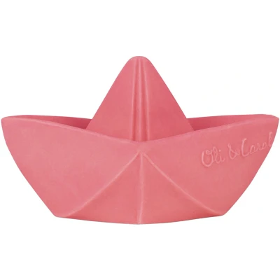 Afbeelding van Oli &amp; Carol Origami boot roze bad en bijtspeeltje