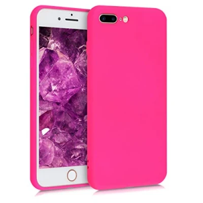 Afbeelding van kwmobile telefoonhoesje geschikt voor Apple iPhone 7 Plus / 8 Hoesje smartphone Back cover in neon roze