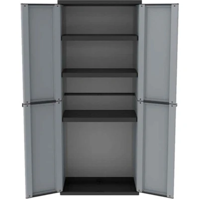 Afbeelding van Klerenkast Terry jline268 Zwart Zwart/Gris Hars Plastic 68 x 37,5 163,5 cm