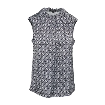 Afbeelding van COMMA Blouse navy / wit