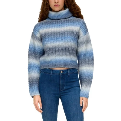 Afbeelding van QS Weicher MIT Rollkragen Trui, Dames, Maat: XXL, Himmelblau