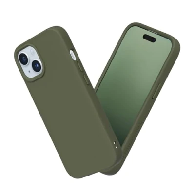 Afbeelding van RHINOSHIELD Hoesje compatibel met [iPhone 15] SolidSuit schokabsorberend, slank ontwerp beschermhoes premium matte afwerking, 3,5 m valbescherming, zeewiergroen