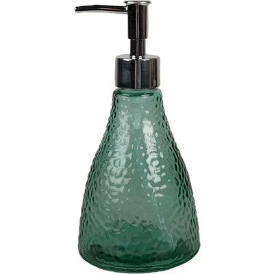 Afbeelding van Clayre &amp; Eef Zeepdispenser 400 ml Groen Glas Zeeppompje