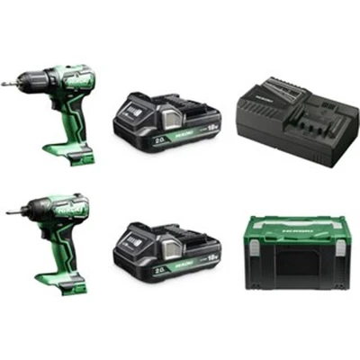 Afbeelding van HiKOKI KC18DDWFZ Boormachine + slagschroevendraaierset 18V incl. accu&#039;s en lader in koffer