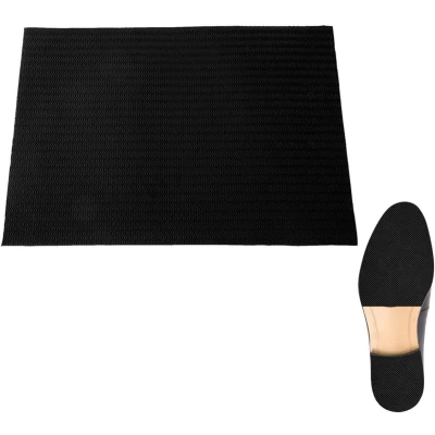 Afbeelding van shoe sole repair rubber sole, non slip self adhesive pads, bottom and heel, grip wear resistant, slip, 58cm x 38cm 2.2 (black)