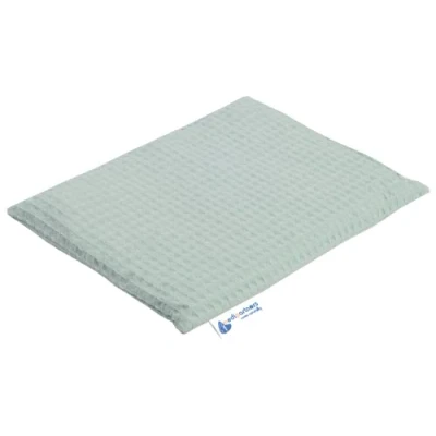 Afbeelding van Kersenstenen kussen korrelkussen groot warmtekussen 500g rechthoek 20x25cm eco natuur 100% Katoenen Wafel Medi Partners warmte + koudetherapie massagetherapie (Munt)