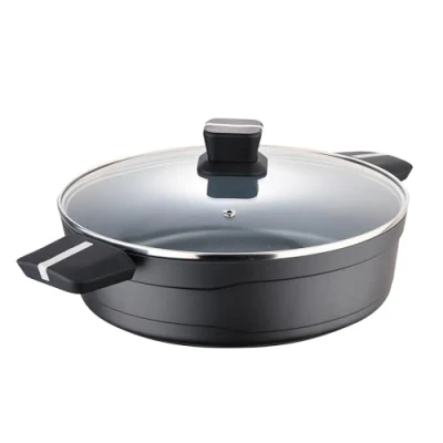 Afbeelding van Pot met Glazen Deksel San Ignacio Bistro SG6427 Verval Aluminium (Ø 28 x 8 cm)