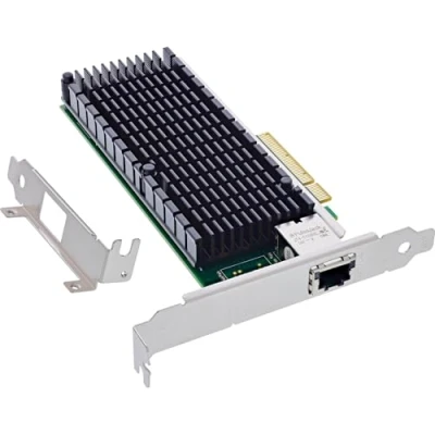 Afbeelding van InLine 10 Gigabit netwerkkaart, 1x RJ45 10Gb/s, PCIe x8, incl. beugel voor laagprofiel slot (PCIe), Netwerkkaarten