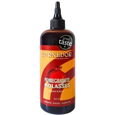 Afbeelding van CORNEDOR Granaatappelmelasse Nar Eksisi Siroop, dressing, marinade, smaakmaker. Unieke zoet/Geen toegevoegde suiker, conserveermiddelen of kunstmatige smaakstoffen (400 ml, Granaatappel)