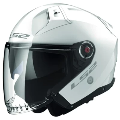 Afbeelding van LS2 OF603 Infinity II Solid Jet helm, wit, afmeting XS voor man