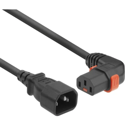 Afbeelding van C14 naar C13 kabel ACT 2 meter (Rechts, IEC lock)