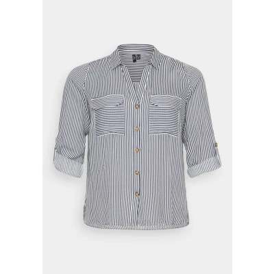 Afbeelding van Vero Moda Curve Vmbumpy Shirt NEW Tuniek, Dames, Maat: 44, Snow white/india ink
