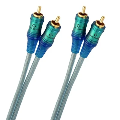 Afbeelding van Oehlbach Cinch Audio Aansluitkabel [2x stekker 2x stekker] 1.5 m Ice, Blauw