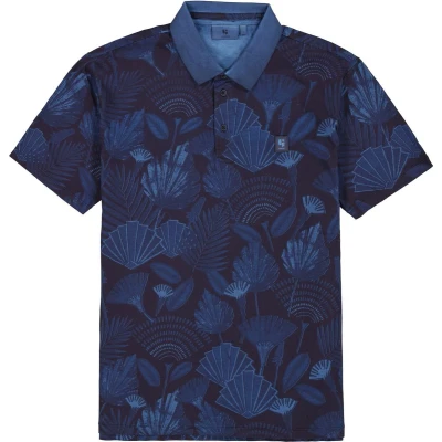 Afbeelding van GARCIA Heren All over print Polo Blauw Korte mouw