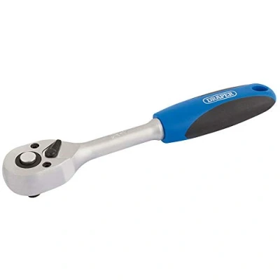 Afbeelding van Draper 16427 72 tanden omkeerbare zachte grip ratel, blauw, 1/4 inch
