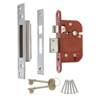 Afbeelding van ERA Fortress BS 3621 insteekslot, 64 mm, vijfvoudig vergrendeling, chroom look