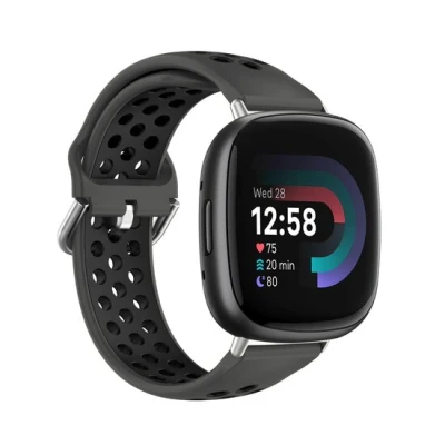 Afbeelding van Fitbit Versa 3 &amp; 4 / Sense 1 2 Sport editie Large Zwart