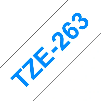 Afbeelding van Brother TZe 263 Tape Blauw op wit (36 mm)