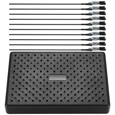 Afbeelding van Modelbouw kleuren klemmen, schilderstandaard basis en krokodillenklemmen set, crocodile clips met standaard werkpiece houder voor hobby modellering DIY memo, foto, kaart, model maken