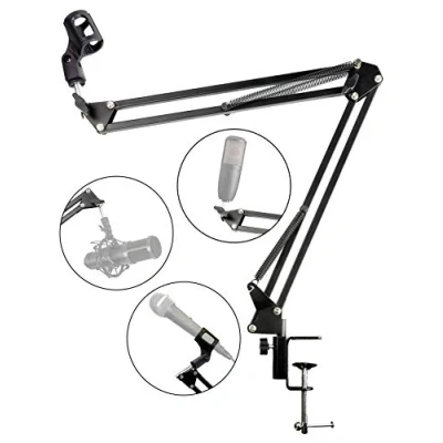 Afbeelding van RockJam MS050 Microfoonstandaard microfoon schaararm stand compacte standaard gemaakt van duurzaam staal
