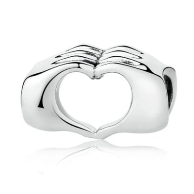 Afbeelding van Liefde in je hand charme 925 sterling zilver hart geloof vriendschap voor Pandora bedelarmband