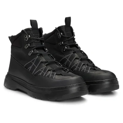 Afbeelding van HUGO Heren Urian_hito_mxmt High_Top, Zwart, 10 UK, 44 EU