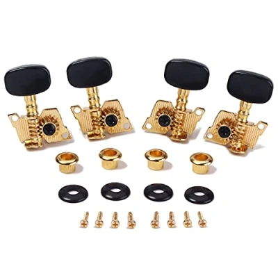 Afbeelding van Alnicov 2R2L Tuning Peg Machine Hoofd Open gear Gitaar Tuners voor Ukulele 4 String Verguld