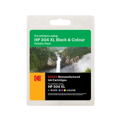 Afbeelding van Kodak HP 304XL 3JB05AE inkt Zwart+kleur Rebuilt 2 pack
