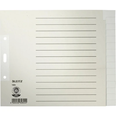 Afbeelding van Leitz 1224 Register DIN A4, Bovenbreedte blanco Manila papier Grijs 15 tabbladen 12240085
