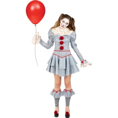 Afbeelding van FUNIDELIA Pennywise kostuum It Chapter Two Voor Vrouwen Maat: S