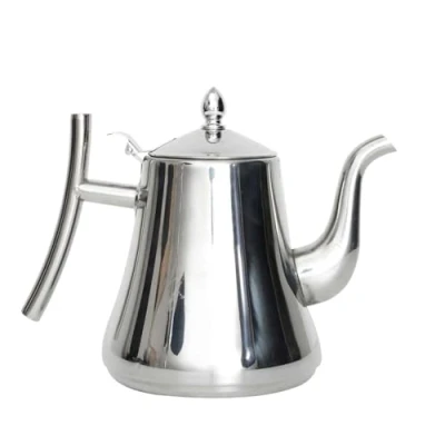 Afbeelding van HOME DECO FACTORY, KA6128, Elegant and functional stainless steel teapot, ideal for tea, coffee aperitifs, with airtight lid to preserve the aromas Size: 1.2L, Color: Silver
