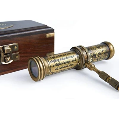 Afbeelding van V.Empire Handgemaakte Caleidoscoop Educatieve Vintage Collectie Verjaardag Elke gelegenheid cadeau voor kinderen en volwassenen (met handvat, één)