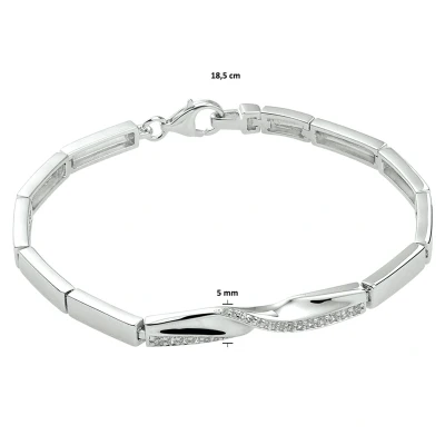 Afbeelding van Armband Zilver Zirkonia 5,0 mm x 18,5 cm lang