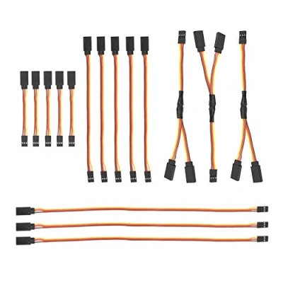Afbeelding van YIXISI 16 Stuks JR Style Servo Extension, Servokabels, 3 Pin Verlengkabel 22AWG 60 Cores Wire, voor Remote Control Aircraft, 75/150/300mm &amp; Y Harness