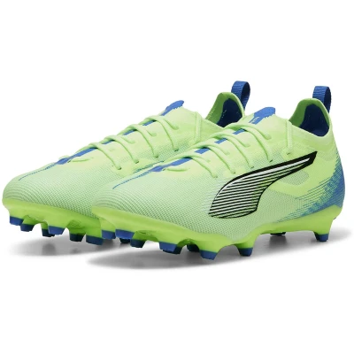 Afbeelding van Puma Ultra 5 PRO FG/AG JR Unisex Voetbalschoenen met kunststof noppen voor kinderen, Maat: 37.5, Fizzy apple/white/bluemazing Textiel/ synthetisch