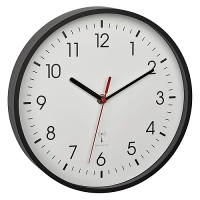 Afbeelding van TFA Dostmann 60.3550.01 Wandklok Zendergestuurd 24.5 cm x 4.2 Zwart