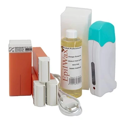 Afbeelding van EpilWax Complete Ontharings set met Roll on Harspatronen, Harsverwarmingsapparaat, 100 Strips en Waxolie (Argan, 4)