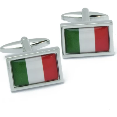 Afbeelding van Manchetknopen Italiaanse Vlag Italie Rood Wit Groen