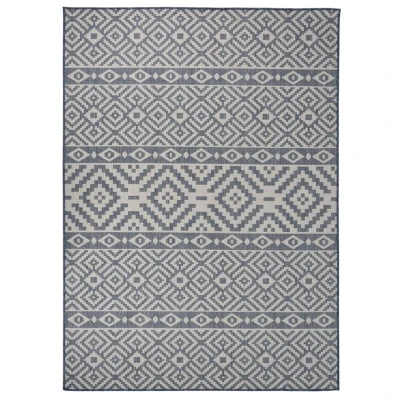 Afbeelding van vidaXL Buitenkleed met patroon platgeweven 200x280 cm blauw