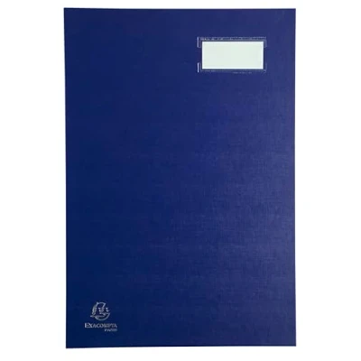 Afbeelding van Exacompta handtekenmap voor ft 24 x 35 cm, uit karton overdekt met pvc, 20 indelingen, blauw 8 stuks