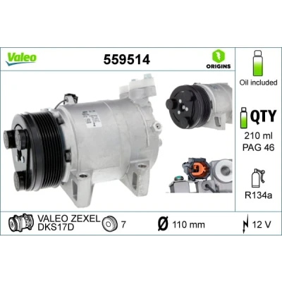 Afbeelding van Valeo Airco compressor 559514