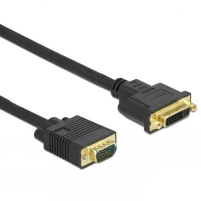 Afbeelding van Delock Kabel DVI 24+5 vrouwelijk naar VGA mannelijk 1 m