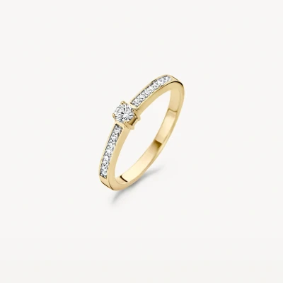 Afbeelding van Blush Ring 1145BZI Geel en Wit Goud (14Krt.) met Zirconia