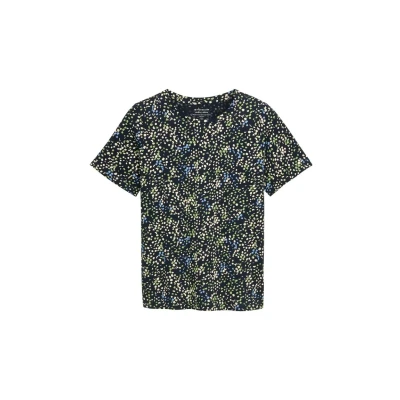 Afbeelding van TOM Tailor Tshirt print, Dames, Maat: 44, Multicolor navy dot structure