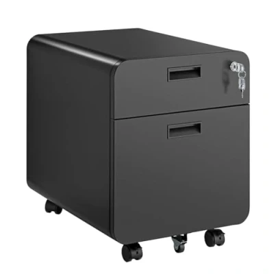 Afbeelding van LogiLink Mobile File Cabinet, 2 drawer, w/ lock, black